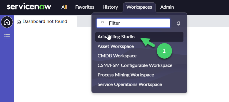 Click on Workspaces_Aria Billing Studio.png